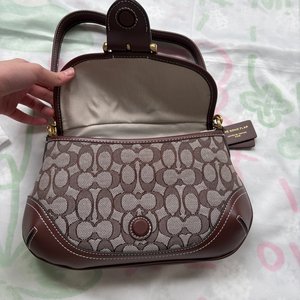 Coach Soho Signature Jacquard Monogram Canvas Underarm Bag - Picture 8 of 9